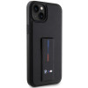 BMW Grip Stand Hot Stamp -suojakotelo Apple iPhone 14 / 15 / 13 -puhelimelle, musta