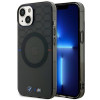 BMW BMHMP14MHGPK Pattern MagSafe -kovakotelo Apple iPhone 14 Plus / 15 Plus -puhelimelle, harmaa