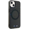 BMW BMHMP14SHGPK Pattern MagSafe -kovakotelo Apple iPhone 14 -puhelimelle, harmaa