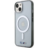BMW BMHMP14MHCRS Silver Ring MagSafe -kovakotelo Apple iPhone 14 Plus / 15 Plus -puhelimelle, läpinäkyvä