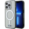 BMW BMHMP14LHCRS Silver Ring MagSafe -kovakotelo Apple iPhone 14 Pro -puhelimelle, läpinäkyvä