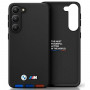 BMW BMHCSA5422PTDK Leather Stamp Tricolor -kovakuori Samsung Galaxy A54 (A546) -puhelimelle, musta