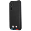 BMW BMHCSA5422PTDK Leather Stamp Tricolor -kovakuori Samsung Galaxy A54 (A546) -puhelimelle, musta