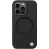 BMW BMHMP14XSILBK2 Signature Liquid Silicone MagSafe -suojakotelo Apple iPhone 14 Pro Max -puhelimelle, musta