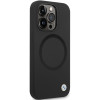 BMW BMHMP14XSILBK2 Signature Liquid Silicone MagSafe -suojakotelo Apple iPhone 14 Pro Max -puhelimelle, musta