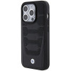 BMW BMHCP15X22RPSK Leather Seats Pattern -kovakotelo Apple iPhone 15 Pro Max -puhelimelle, musta