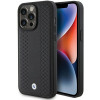 BMW BMHCP15X22RFGK Leather Diamond Pattern -kotelo Apple iPhone 15 Pro Max -puhelimelle, musta