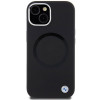 BMW BMHMP15SSILBK2 Signature Liquid Silicone MagSafe -suojakotelo Apple iPhone 15 -puhelimelle, musta
