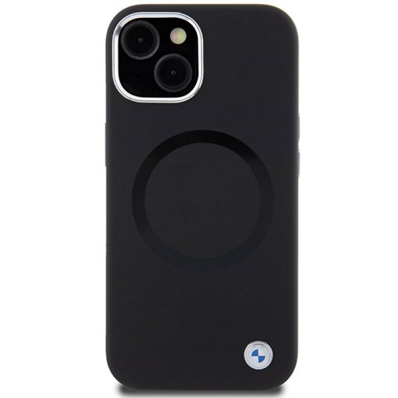BMW BMHMP15SSILBK2 Signature Liquid Silicone MagSafe -suojakotelo Apple iPhone 15 -puhelimelle, musta