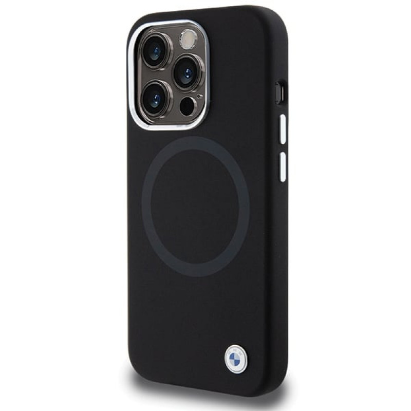 BMW BMHMP15LSILBK2 Signature Liquid Silicone MagSafe -suojakuori Apple iPhone 15 Pro -puhelimelle, musta