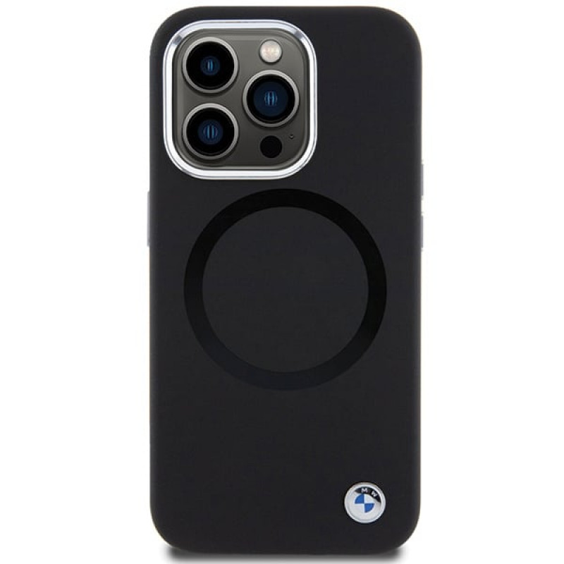 BMW BMHMP15LSILBK2 Signature Liquid Silicone MagSafe -suojakuori Apple iPhone 15 Pro -puhelimelle, musta