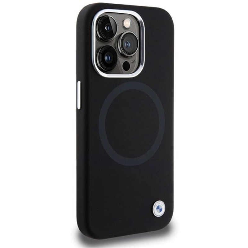 BMW BMHMP15LSILBK2 Signature Liquid Silicone MagSafe -suojakuori Apple iPhone 15 Pro -puhelimelle, musta
