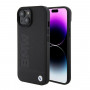 BMW BMHMP15SSLLBK Signature Logo Imprint MagSafe -kovakotelo Apple iPhone 15 -puhelimelle, musta