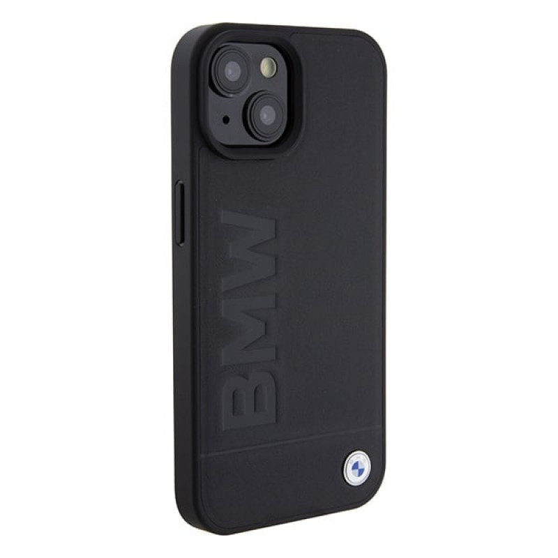 BMW BMHMP15SSLLBK Signature Logo Imprint MagSafe -kovakotelo Apple iPhone 15 -puhelimelle, musta