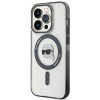Karl Lagerfeld KLHMP15LHKHNOTK IML Karl's Head MagSafe -kovakotelo Apple iPhone 15 Pro -puhelimelle, läpinäkyvä