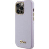 Guess GUHCP15XPGMCSL Glitter Glossy Script -kovakotelo Apple iPhone 15 Pro Max -puhelimelle, liila