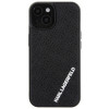 Karl Lagerfeld KLHCP15S3DMKRLK 3D Rubber Multi Logo -kovakotelo Apple iPhone 15 -puhelimelle, musta