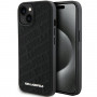 Karl Lagerfeld KLHCP15SPQKPMK Quilted K Pattern -kovakotelo Apple iPhone 15 -puhelimelle, musta