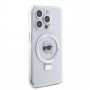 Karl Lagerfeld KLHMP15LHMRSKHH Ring Stand Karl Head MagSafe -kovakotelo Apple iPhone 15 Pro -puhelimelle