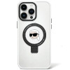 Karl Lagerfeld KLHMP15LHMRSKHH Ring Stand Karl Head MagSafe -kovakotelo Apple iPhone 15 Pro -puhelimelle