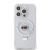 Karl Lagerfeld KLHMP15LHMRSKHH Ring Stand Karl Head MagSafe -kovakotelo Apple iPhone 15 Pro -puhelimelle