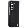 BMW BMHCZFD5SLLBK Signature Logo Imprint -kovakotelo Samsung Galaxy Z Fold5 -puhelimelle, musta
