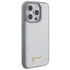 Guess GUHCP15XPSFDGSS Sequin Script Metal -kovakotelo Apple iPhone 15 Pro Max -puhelimelle, hopea