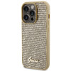 Guess GUHCP15LPMSDGSD Disco Metal Script -kovakotelo Apple iPhone 15 Pro -puhelimelle, kulta