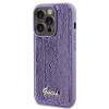 Guess GUHCP15XPSFDGSU Sequin Script Metal -kovakotelo Apple iPhone 15 Pro Max -puhelimelle, violetti