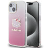 Hello Kitty HKHCP15SHDGKEP IML Gradient Electrop Kitty Head -kovakotelo Apple iPhone 15 6.1" -puhelimelle, pinkki