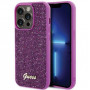 Guess GUHCP15XPMSDGSF Disco Metal Script -kovakotelo Apple iPhone 15 Pro Max -puhelimelle, violetti