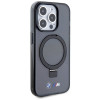 BMW BMHMP15LURSK Apple iPhone 15 Pro -kovakotelo Ring Stand M Collection MagSafe, musta