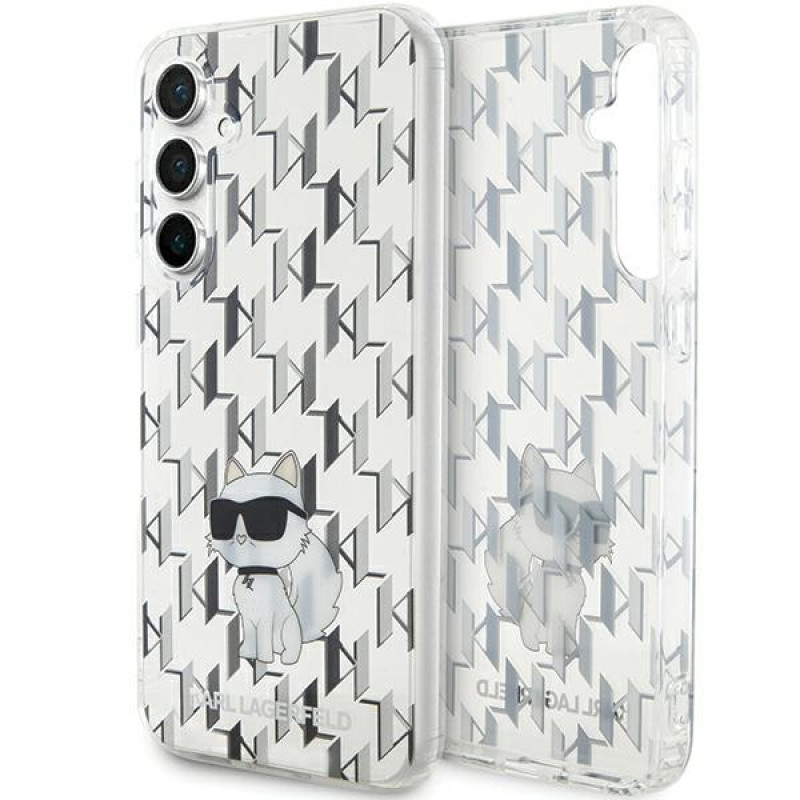 Karl Lagerfeld KLHCS23FEHNCMKLT Samsung Galaxy S23 FE (S711) hardcase Monogram Choupette, läpinäkyvä