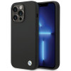 BMW BMHCP15LSILBK Apple iPhone 15 Pro -suojakotelo, silikonia ja metallilogo, musta