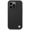 BMW BMHCP15LSILBK Apple iPhone 15 Pro -suojakotelo, silikonia ja metallilogo, musta