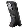 BMW BMHCP15LGSPPRK Apple iPhone 15 Pro -kovakotelo Grip Stand Smooth & Perforated, musta