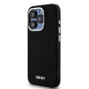 DKNY Apple iPhone 15 Pro -kovakuori Liquid Silicone Small Metal Logo MagSafe, musta