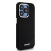 DKNY Apple iPhone 15 Pro -kovakuori Liquid Silicone Small Metal Logo MagSafe, musta