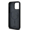 DKNY Apple iPhone 15 Pro Max -kovakuori Liquid Silicone White Printed Logo MagSafe, musta