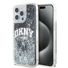 DKNY Apple iPhone 15 Pro Max -kovakuori Liquid Glitter Big Logo, musta