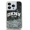 DKNY Apple iPhone 15 Pro Max -kovakuori Liquid Glitter Big Logo, musta