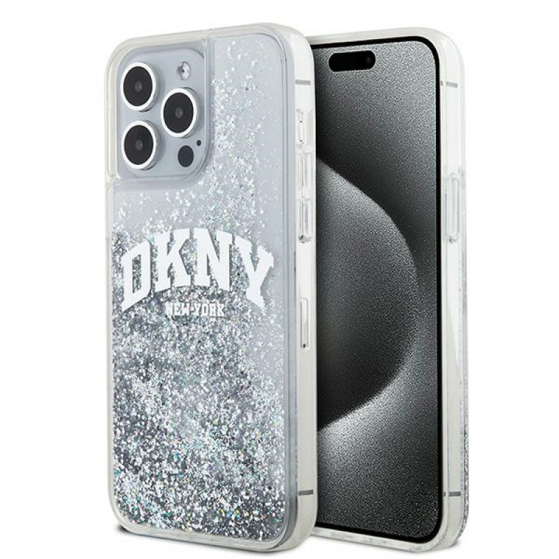 DKNY Apple iPhone 15 Pro Max -kovakuori Liquid Glitter Big Logo