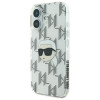 Karl Lagerfeld Apple iPhone 16 -kovakuori IML Karl Head Electroplated, läpinäkyvä