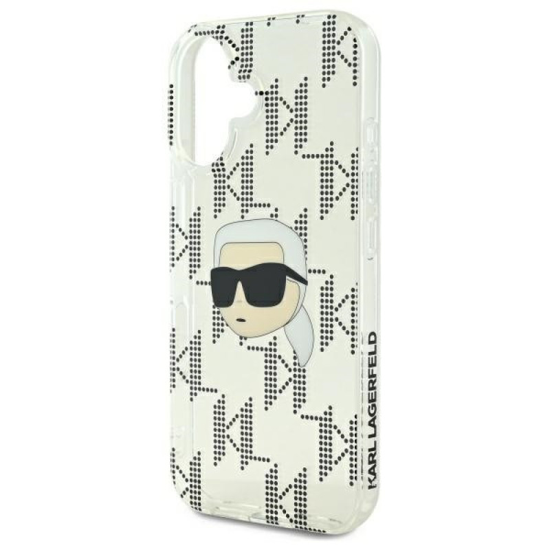 Karl Lagerfeld Apple iPhone 16 -kovakuori IML Karl Head Electroplated, läpinäkyvä