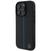 Mercedes MEHMP16L23RURBK Apple iPhone 16 Pro -kovakotelo MB Blue Line Leather MagSafe, musta