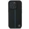 Mercedes MEHMP16L23RURBK Apple iPhone 16 Pro -kovakotelo MB Blue Line Leather MagSafe, musta