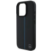 Mercedes MEHMP16L23RURBK Apple iPhone 16 Pro -kovakotelo MB Blue Line Leather MagSafe, musta