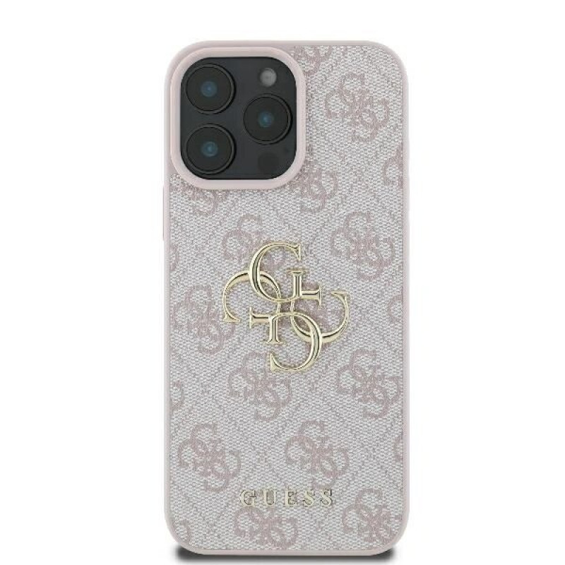 Guess GUHCP16L4GMGPI Apple iPhone 16 Pro -kovakotelo 4G Big Logo, pinkki