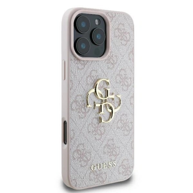 Guess GUHCP16L4GMGPI Apple iPhone 16 Pro -kovakotelo 4G Big Logo, pinkki
