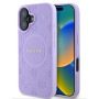 Guess Saffiano Peony Stamp MagSafe -suojakotelo Apple iPhone 16 -puhelimelle, violetti